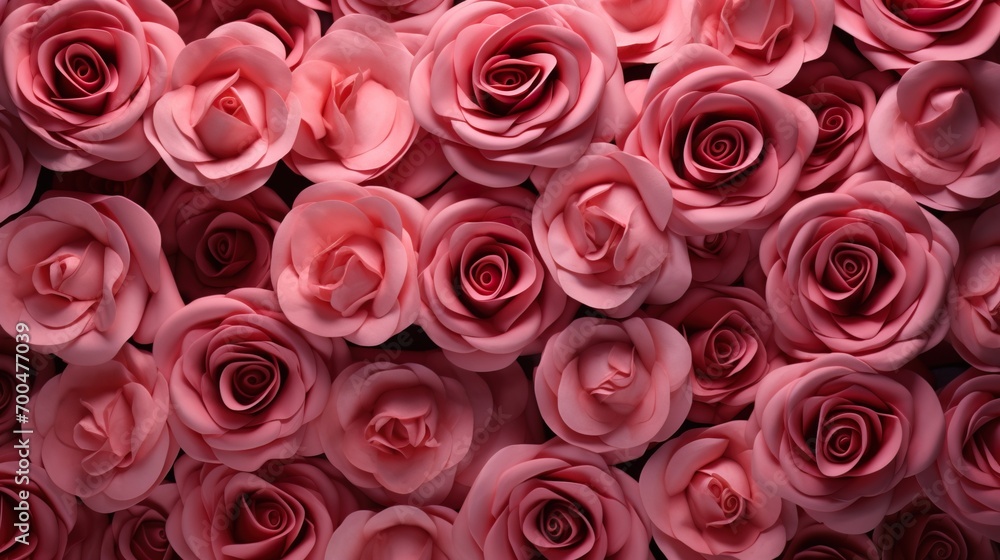 Full background of roses Valentines day festive red and pink rose background