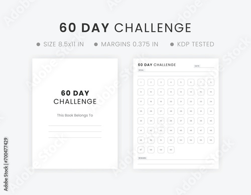 60-Day Challenge Note Book Transformation Workout Plan, The Magical Life Worksheet Template 