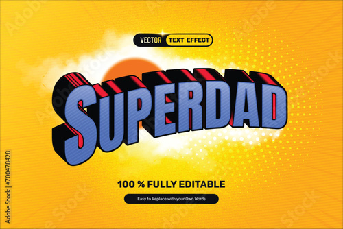 3D Super Dad Text Effect