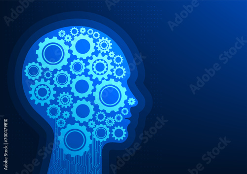 Artificial intelligence or AI technology A robot that uses the AI brain to learn and act. To help respond to users The internal gear is a series of gears arranged together.