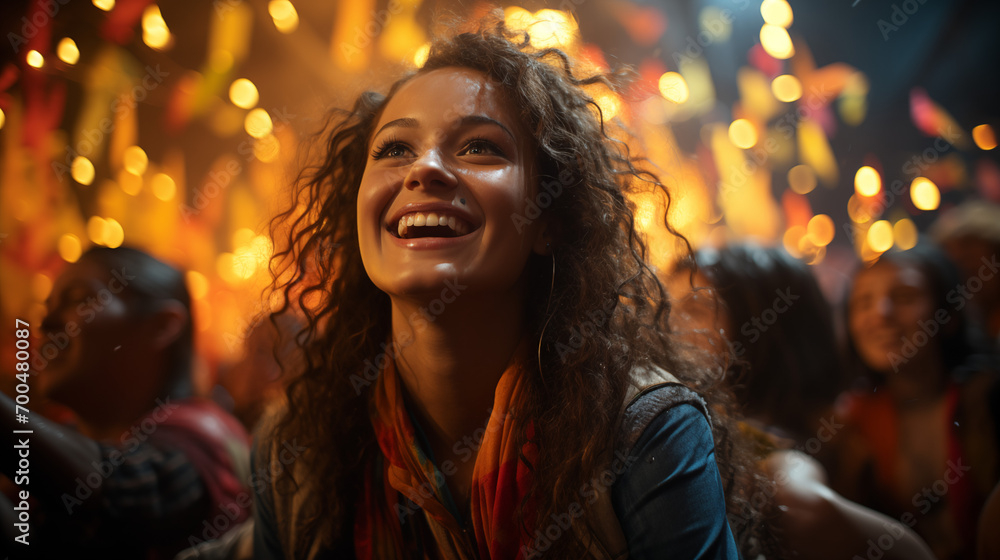 Group of people with tribal face paint in warm lighting, evoking a vibrant, cultural atmosphere. Group of people with tribal face paint in warm lighting, evoking a vibrant, cultural atmosphere.