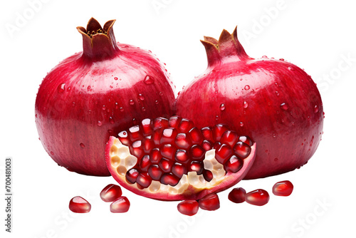  Pomegranate Seeds isolated on transparent background