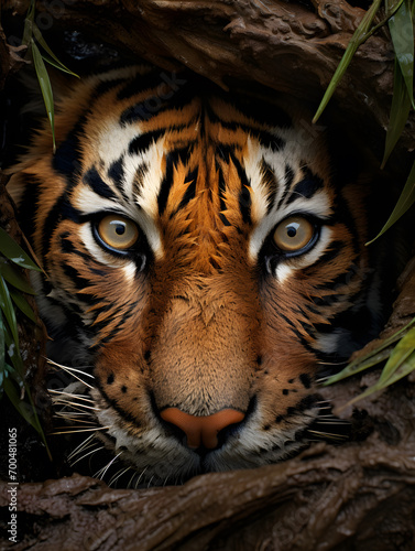 Tiger in the forest, nature habitats of forest © katobonsai