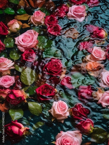 roses in the garden Created with generative Ai © Sanuar_husen
