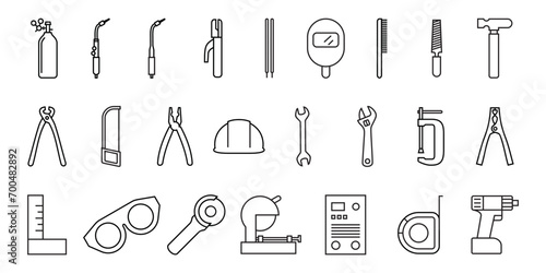 welding tool icon collection.vector icon templates editable and resizable photo