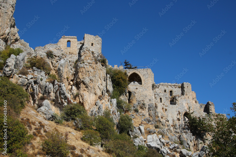 St. Hilarion Castle is the ruin of a hilltop castle in Northern Cyprus not far from Kyrenia