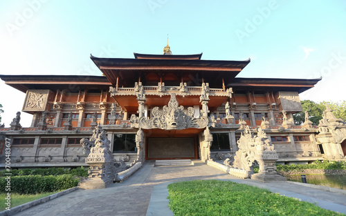 Tourists visit the Balinese Style Indonesian Museum.