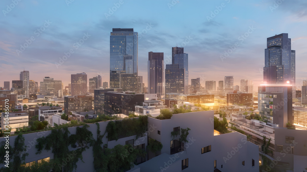 Fototapeta premium city skyline at night