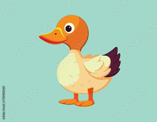 white duck vector on a isolated background , cartoon design
