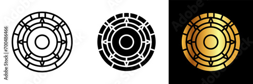 Immerse your designs in the ancient mystique with the Calendar Stone icon, a representation of the iconic Aztec artifact showcasing intricate calendrical and cultural significance.