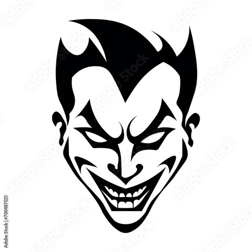 Joker black vector icon on white background