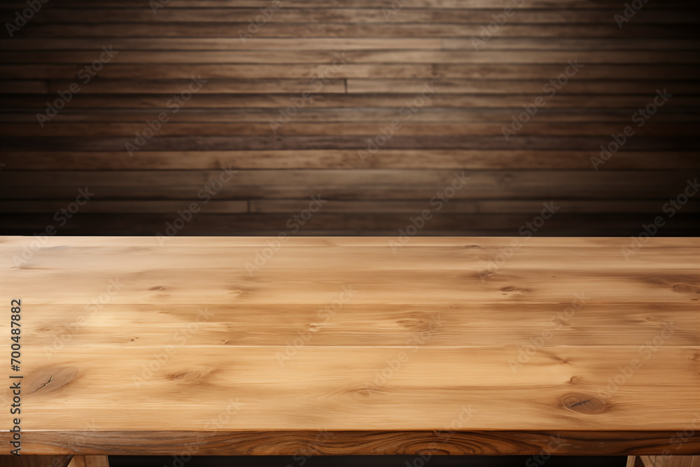 Brown empty wooden board table background image Brown empty wooden board table background image