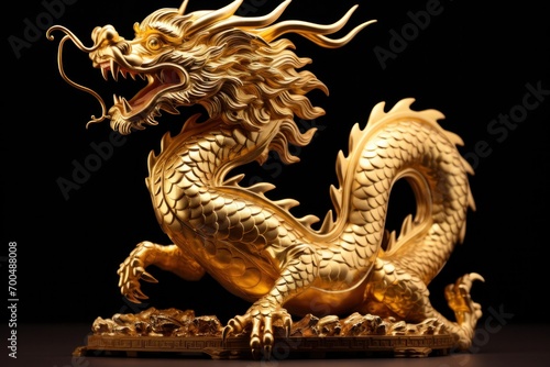 golden chinese dragon model Year 2024 Year