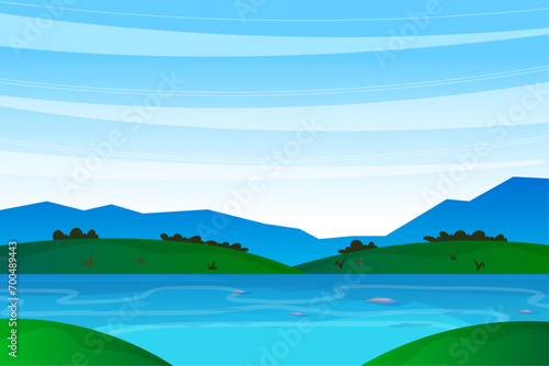 nature lake scenery landscape background