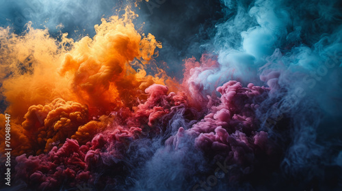 Colorful abstract background. Smoke and fog wallpaper. © Alexander Kurilchik