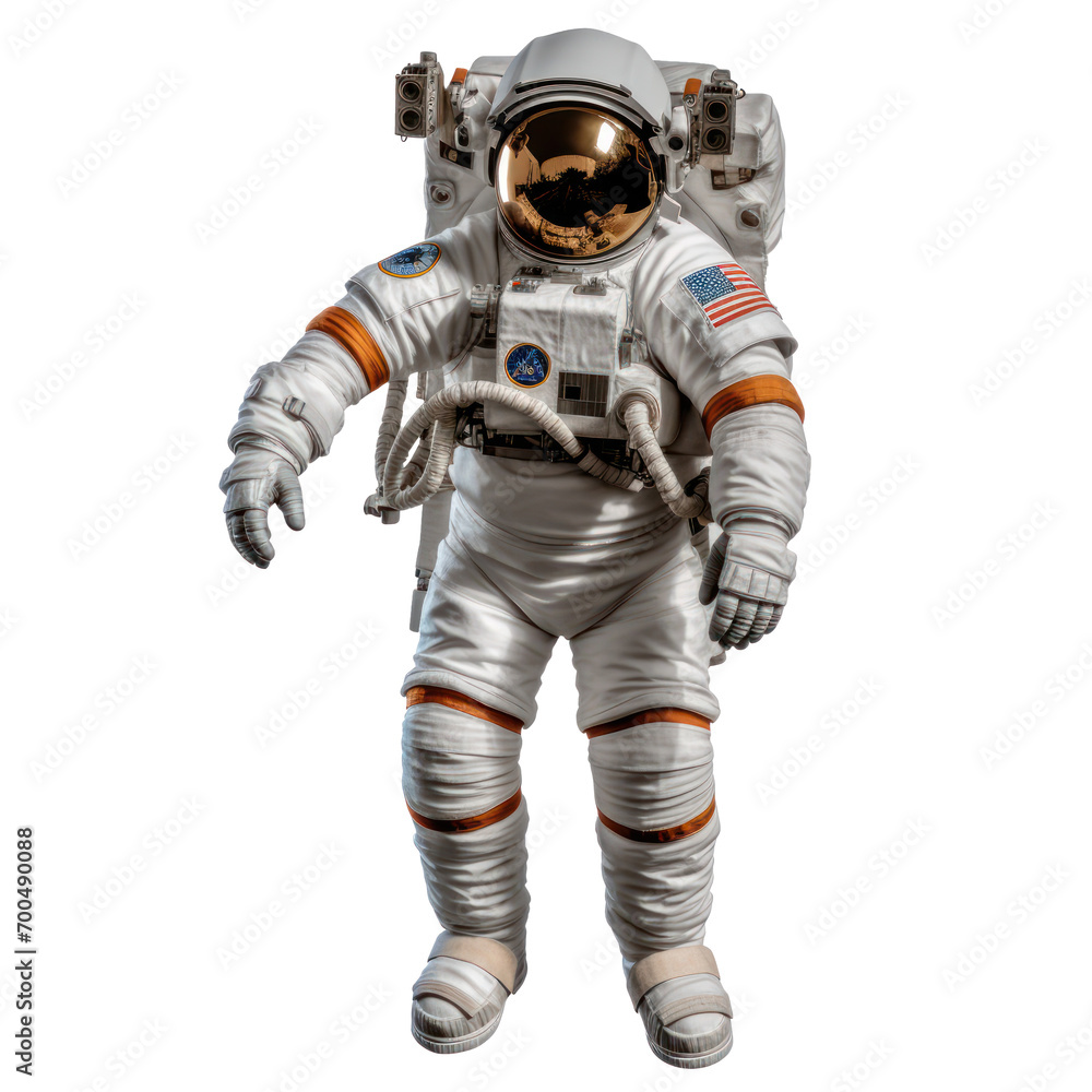astronaut on white on isolate transparency background, PNG