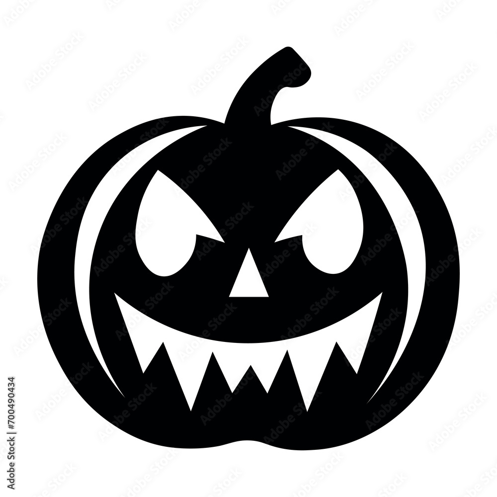 Jack o lantern vector icon on white background Jack o lantern vector icon on white background