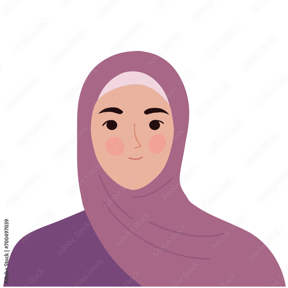 Pretty hijab woman vector illustration Pretty hijab woman vector illustration