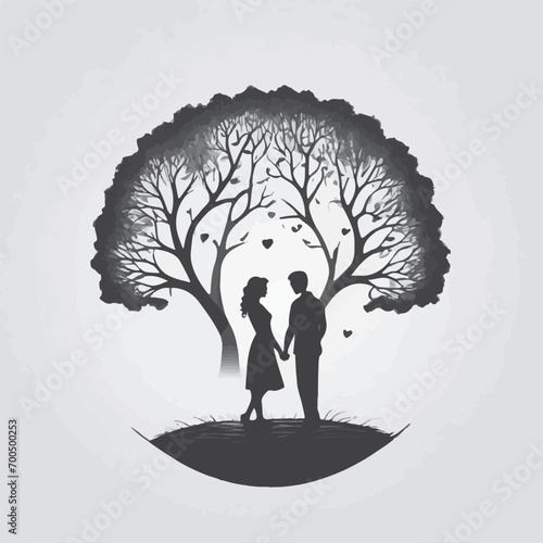 Generative AI male and female couples are intimate.