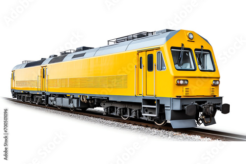 a yellow train on tracks