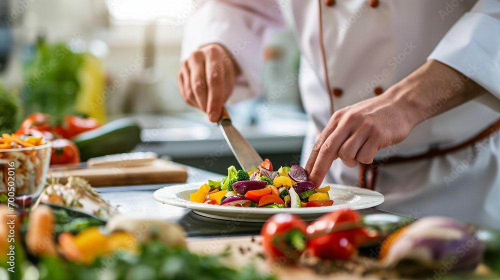 person preparing food in restaurant