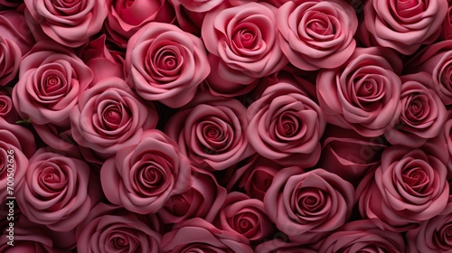 Full background of roses  Valentines day festive red and pink rose background