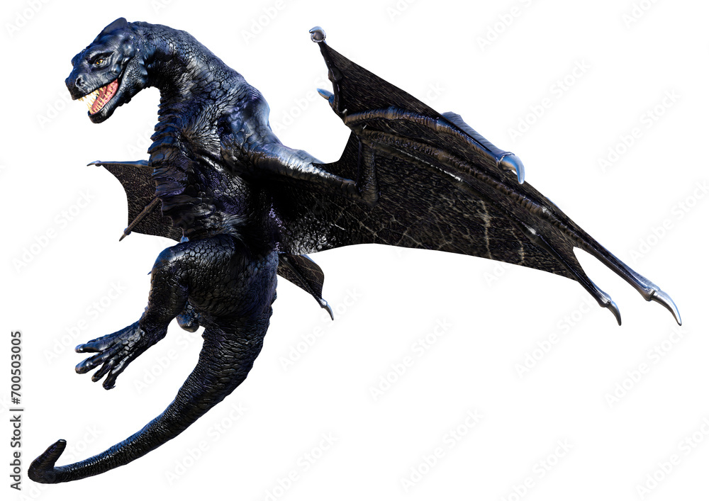 Fototapeta premium 3D Rendering Fairy Tale Dragon on White