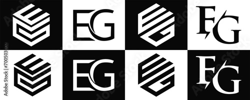 EG logo. E G design. White EG letter. EG, E G letter logo design. Initial letter EG  linked circle uppercase monogram logo. E G letter logo vector design. EG letter logo design five style.