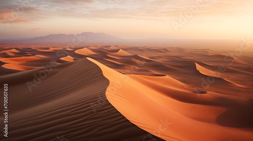 Sand dunes in the Sahara desert at sunset  Morocco  Africa
