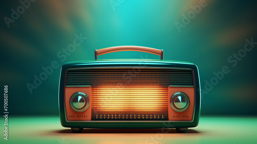 Retro vintage and stylish radio