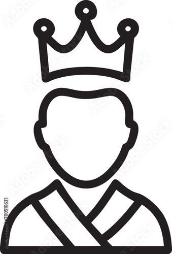 king  icon outline