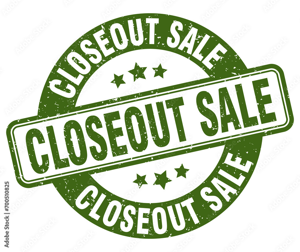 closeout sale stamp. closeout sale label. round grunge sign closeout sale stamp. closeout sale label. round grunge sign