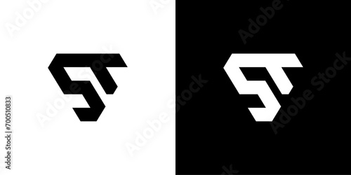vector logo st abstract