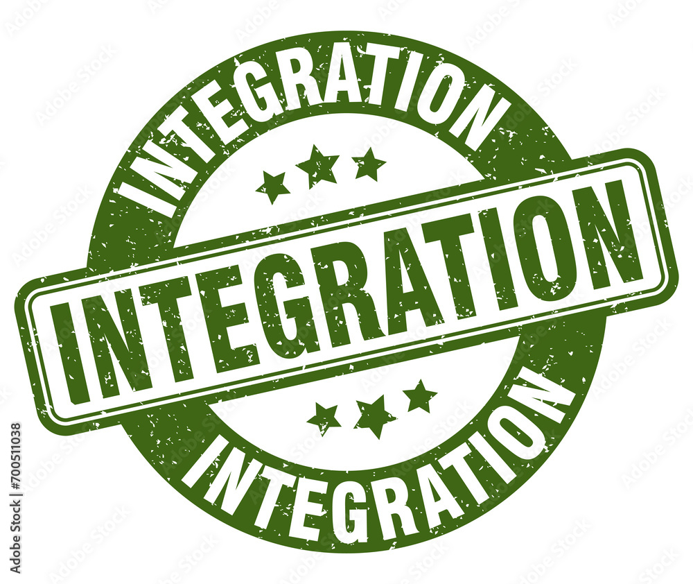 integration stamp. integration label. round grunge sign integration stamp. integration label. round grunge sign