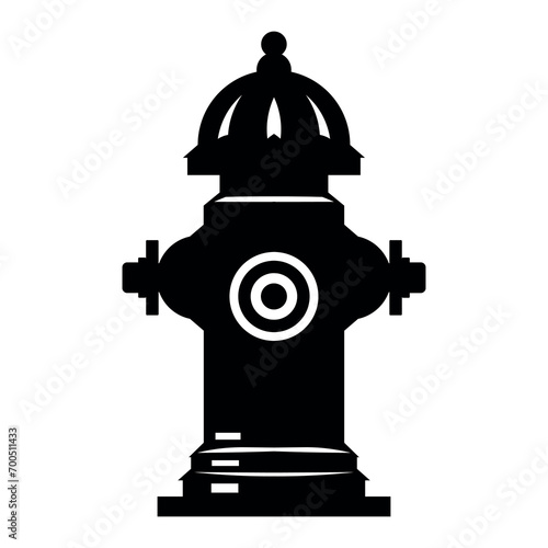 Hydrant black vector icon on white background