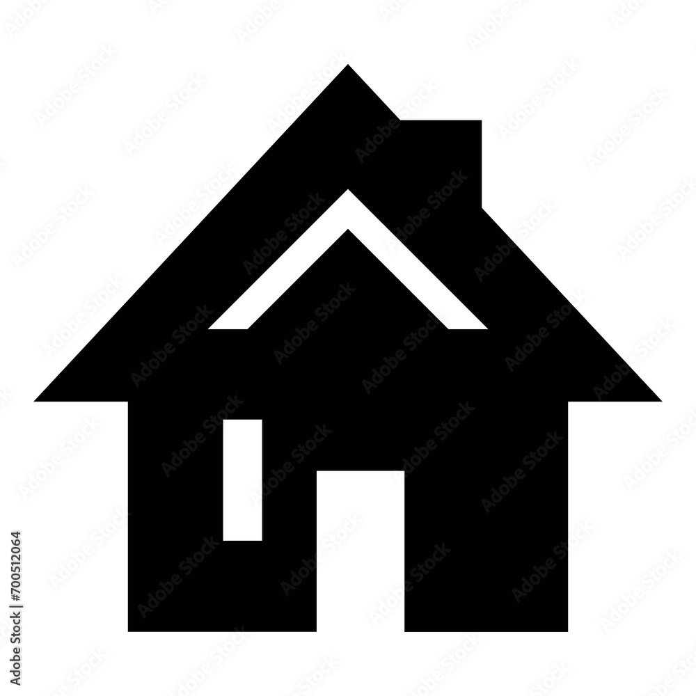 House black vector icon on white background House black vector icon on white background