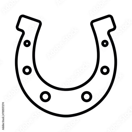 Horseshoe black vector icon on white background