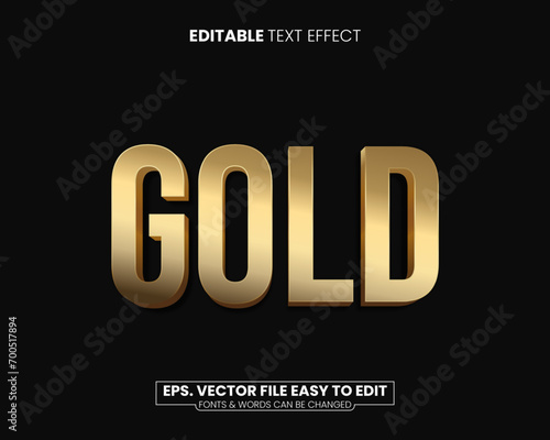 3D gold text effect