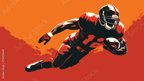 physicality and athleticism of football with a vector scene featuring powerful tackles, athletic goals, and dynamic movements on the field. 