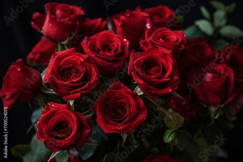 close-up red roses