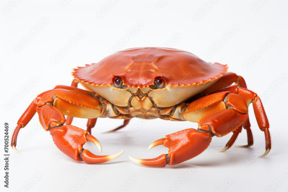 red crab on white
