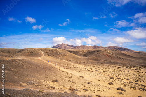 Typical landscape of Lanzarote. Canary Islands. Spain.