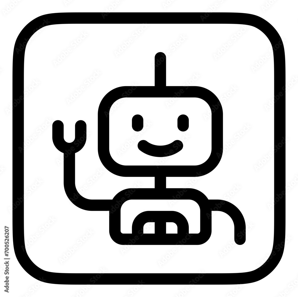 Editable bot, robot, android vector icon. AI technology, artificial intelligence, computer. Part of a big icon set family. Perfect for web and app interfaces, presentations, infographics, etc Editable bot, robot, android vector icon. AI technology, artificial intelligence, computer. Part of a big icon set family. Perfect for web and app interfaces, presentations, infographics, etc