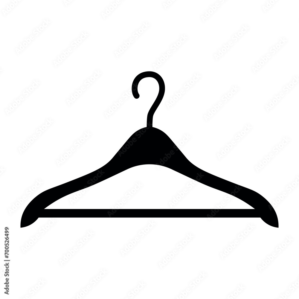 Hanger black vector icon on white background Hanger black vector icon on white background