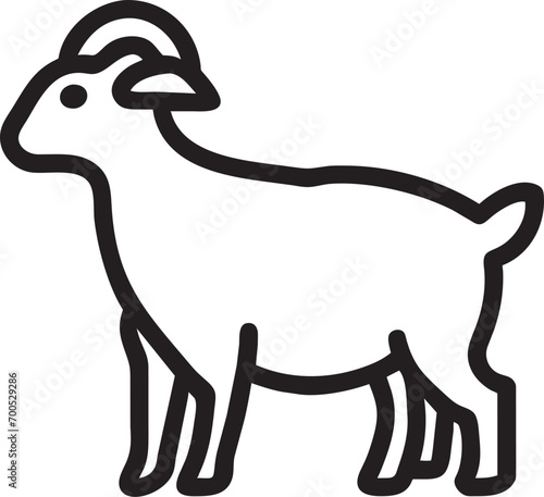 american pygmy goat  icon outline