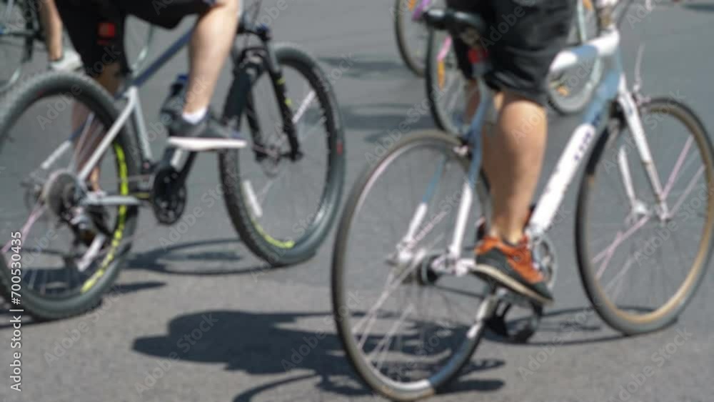 Blurred Bokeh Bike Parade in Los Angeles in 4k slow motion 60fps Blurred Bokeh Bike Parade in Los Angeles in 4k slow motion 60fps
