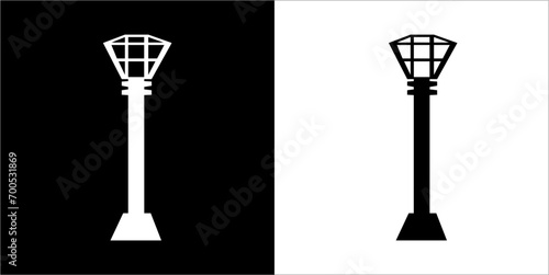 llustration vector graphics of garden lamp icon photo