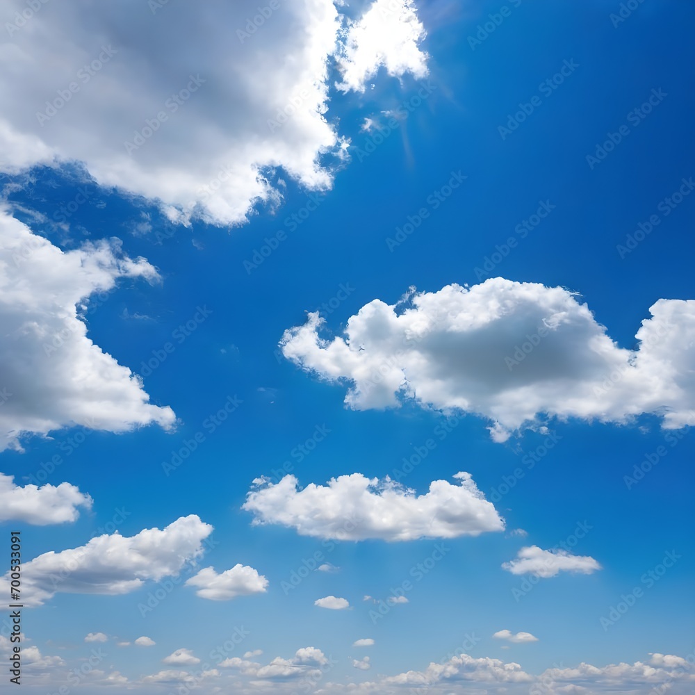 Blue sky with white clouds