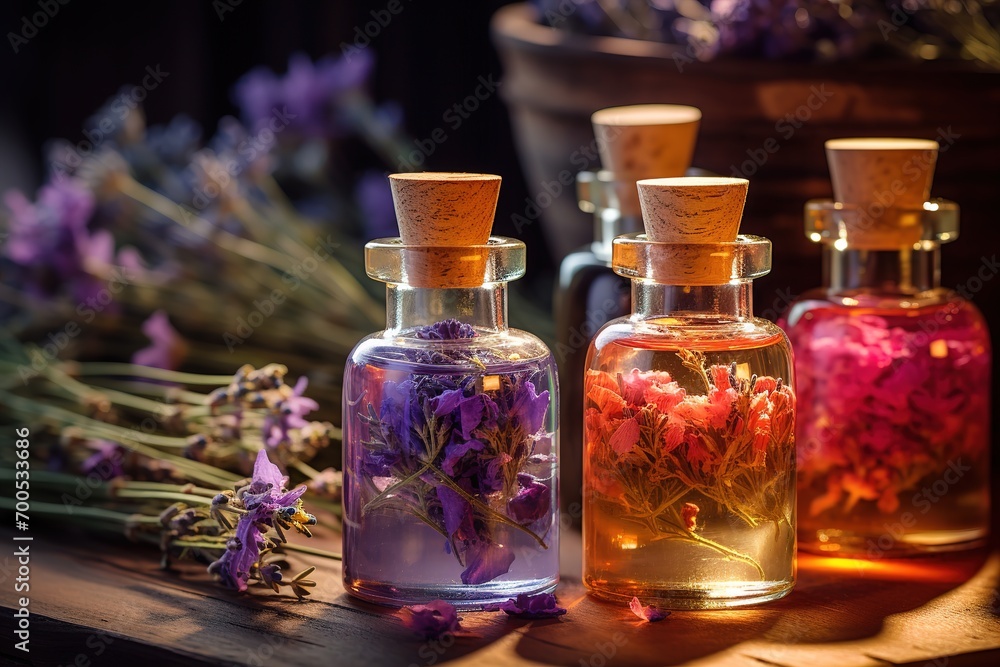 Natural oils obtained from plants. Ai generative Natural oils obtained from plants. Ai generative