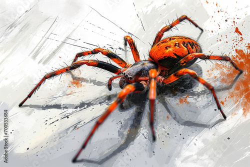 illustration design of a painting style spider © imur